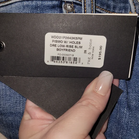 RAG AND BONE medium wash boyfriend  distressed boyfriend jeans size 6 and size 8 - Picture 11 of 15